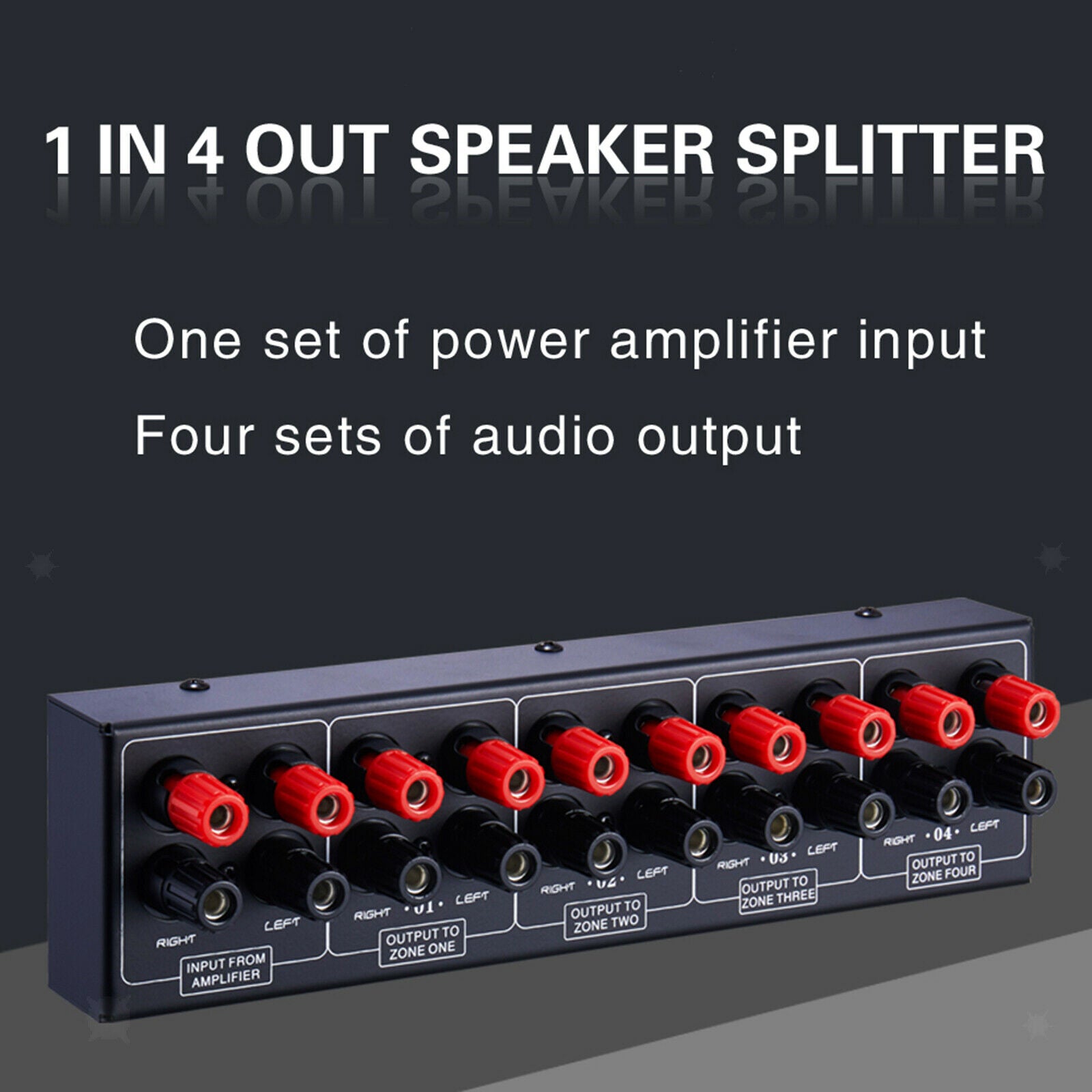 1 In 4 Out Amplifier Sound Source Signal Distribution Panel 300w Sturdy