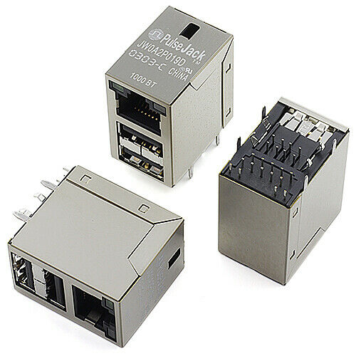 [5pcs] JW0A2P019D USB + RJ45 Soccket