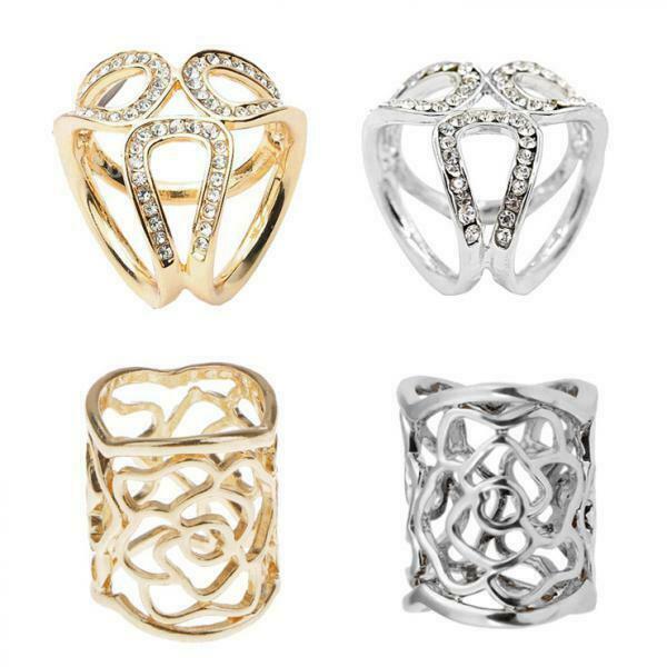 4pcs/set Scarf Buckle Slide Clip Neckerchief Wrap Ring Brooch Holder Gift