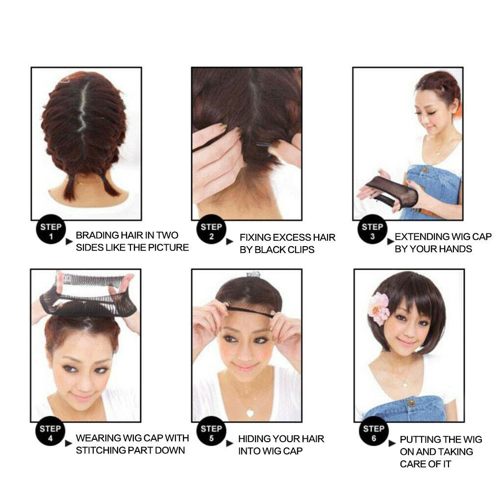 Shoulder Length Women Short  Kinky Curly Synthetic Hair Wigs Black