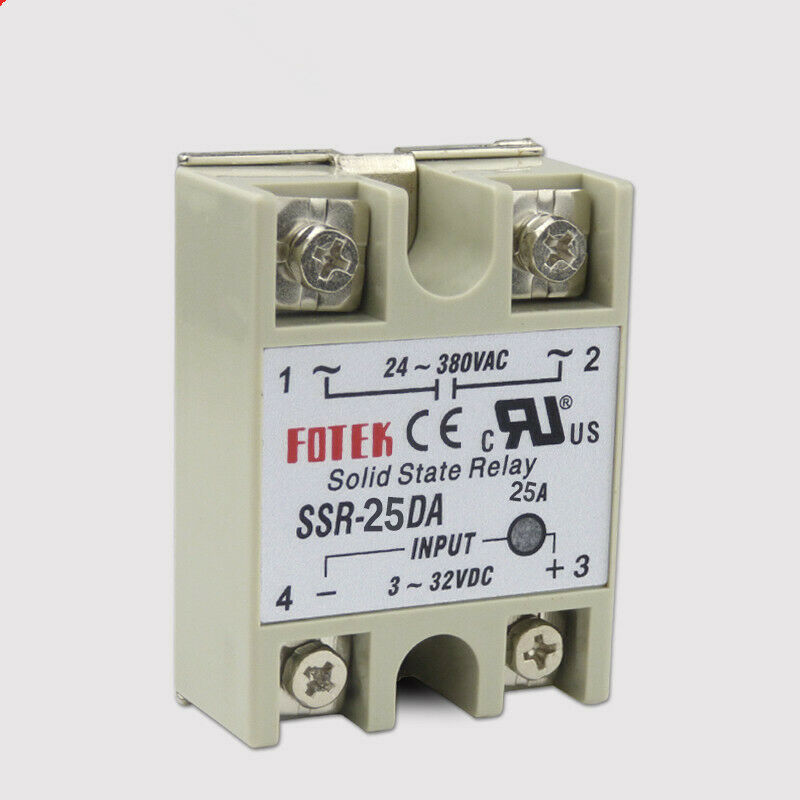 For PID Temperature Controller Output 24V-380V 25A SSR-25 DA Solid State Relay