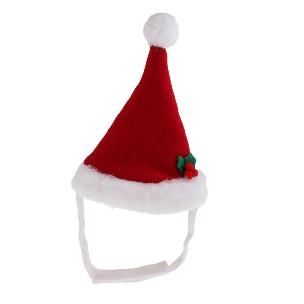 Dog Cat Pets Santa Hat Christmas Costume for Puppy Kitten Small Cats Dogs