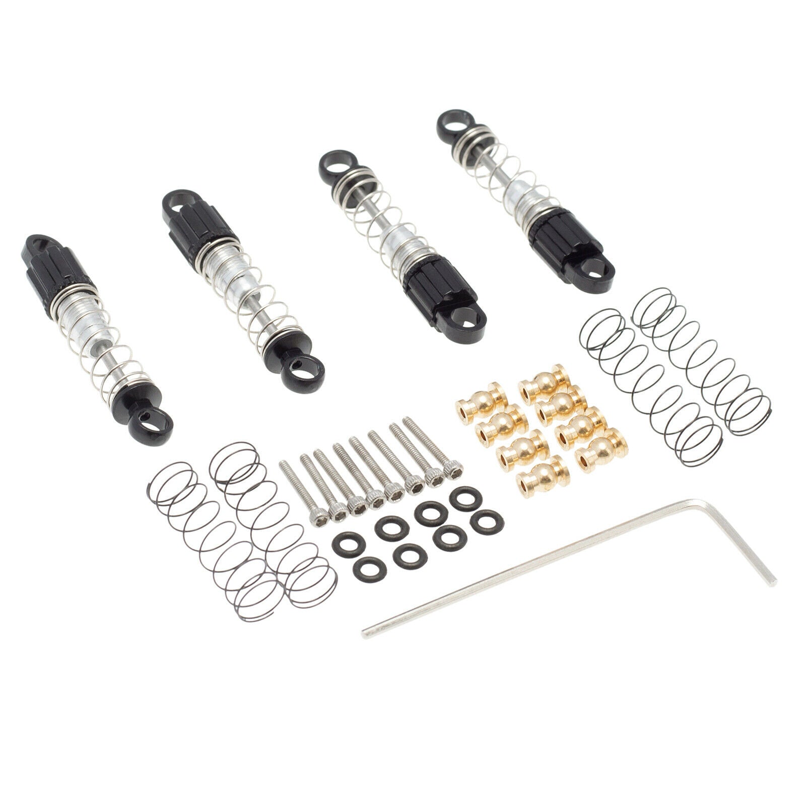 Upgrades Threaded Shocks Fits Axial SCX24 90084 RC Crawler Car Parts - Black