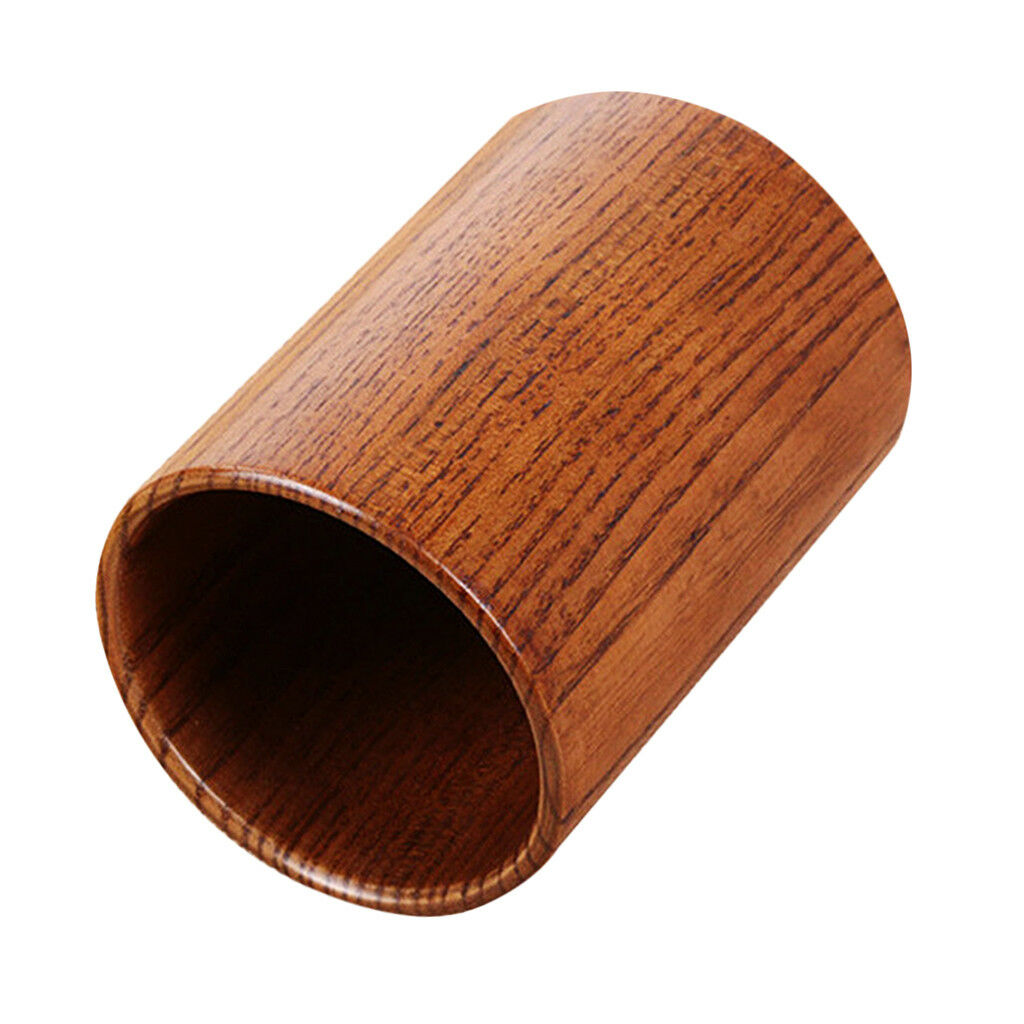Round Wooden Kitchen Utensil Storage Jar Cutlery Holder Caddy Tidy Table L