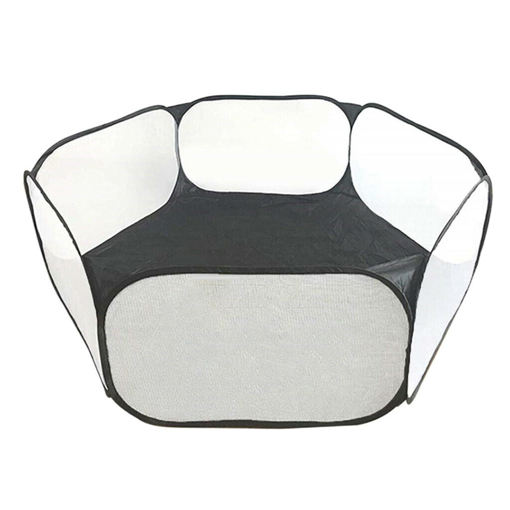 Small Pet Playpen Cage Hamster Rabbit Squirrel Indoor/Outdoor Black