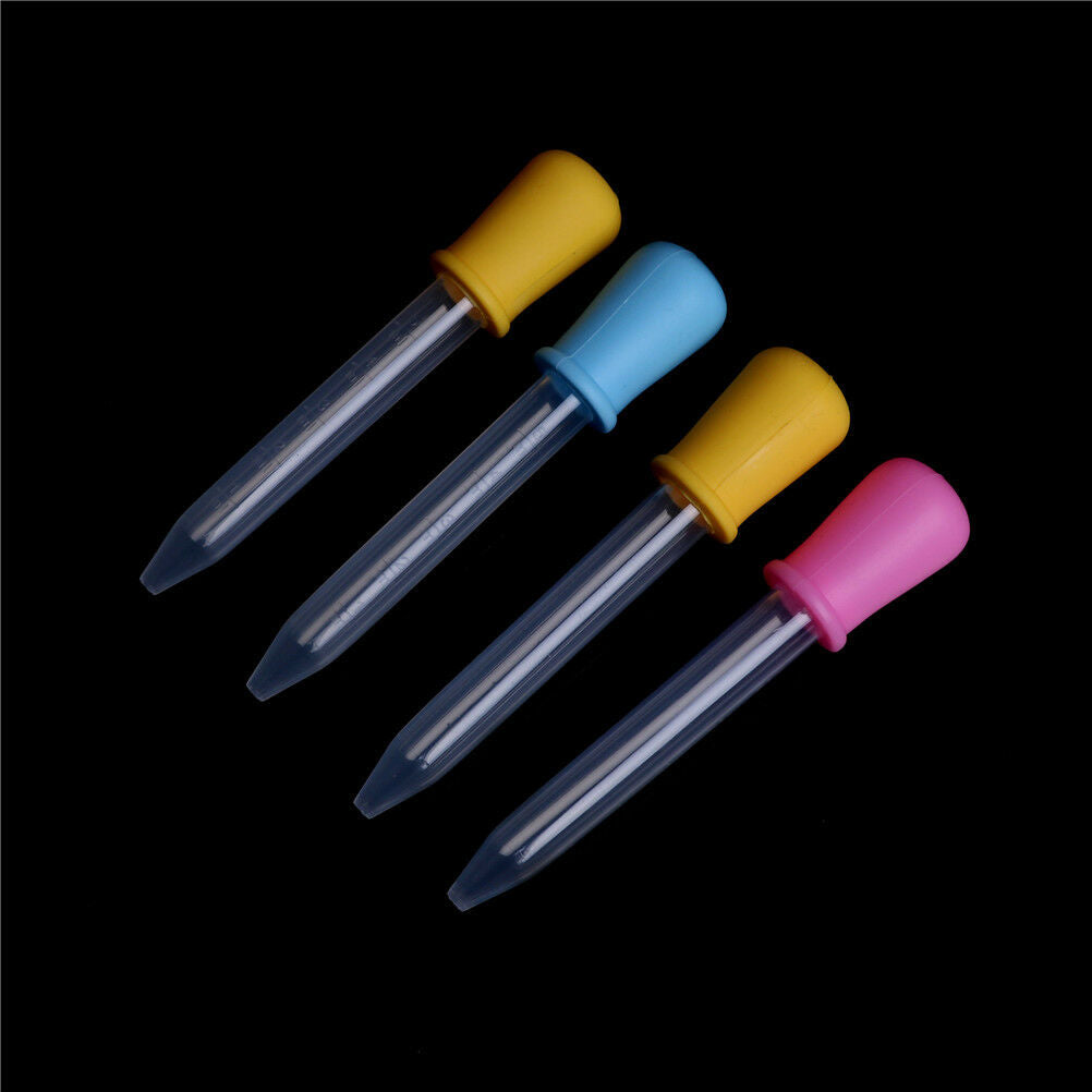 2Pcs Newborn Baby Plastic Silicone Feeding Medicine Dropper Spoon Burette.l8