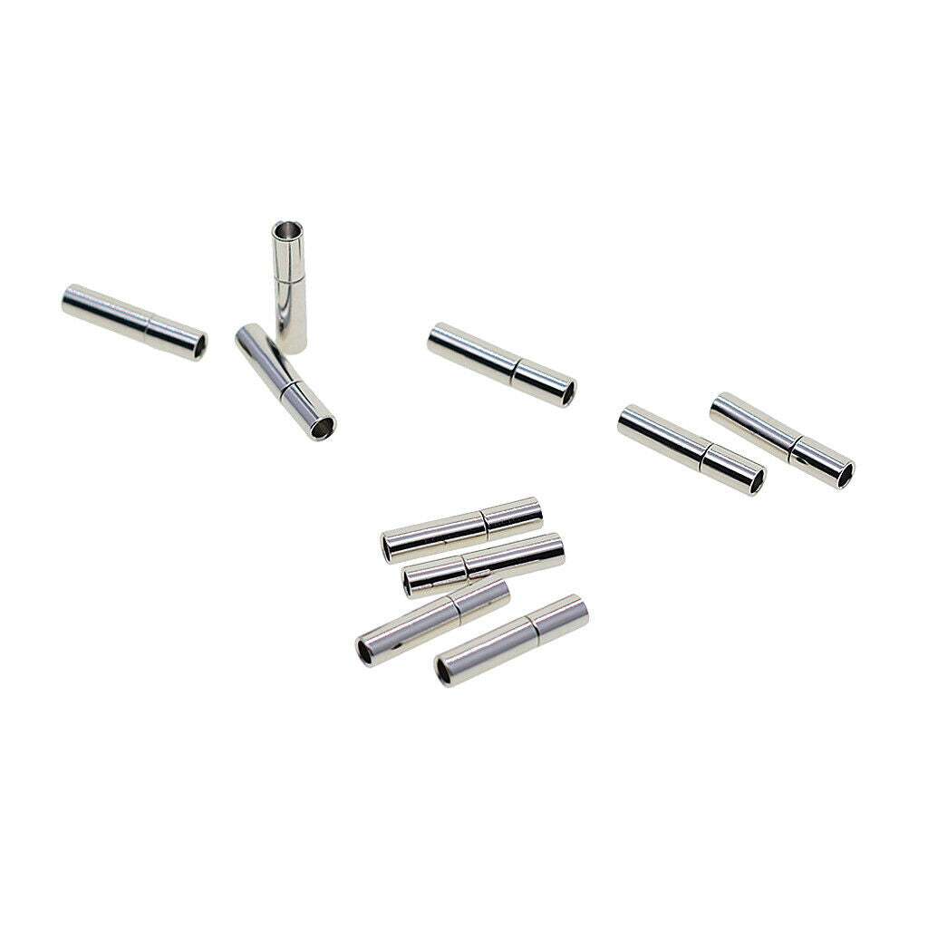 10x Brass Tube Magnetic Buckle Connector Charms Handmade Necklace Jewelry