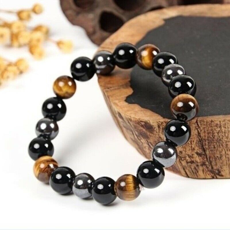 Men Women Therapeutic Energy Healing Natural Stone Stretch Beaded Bracelets Gift