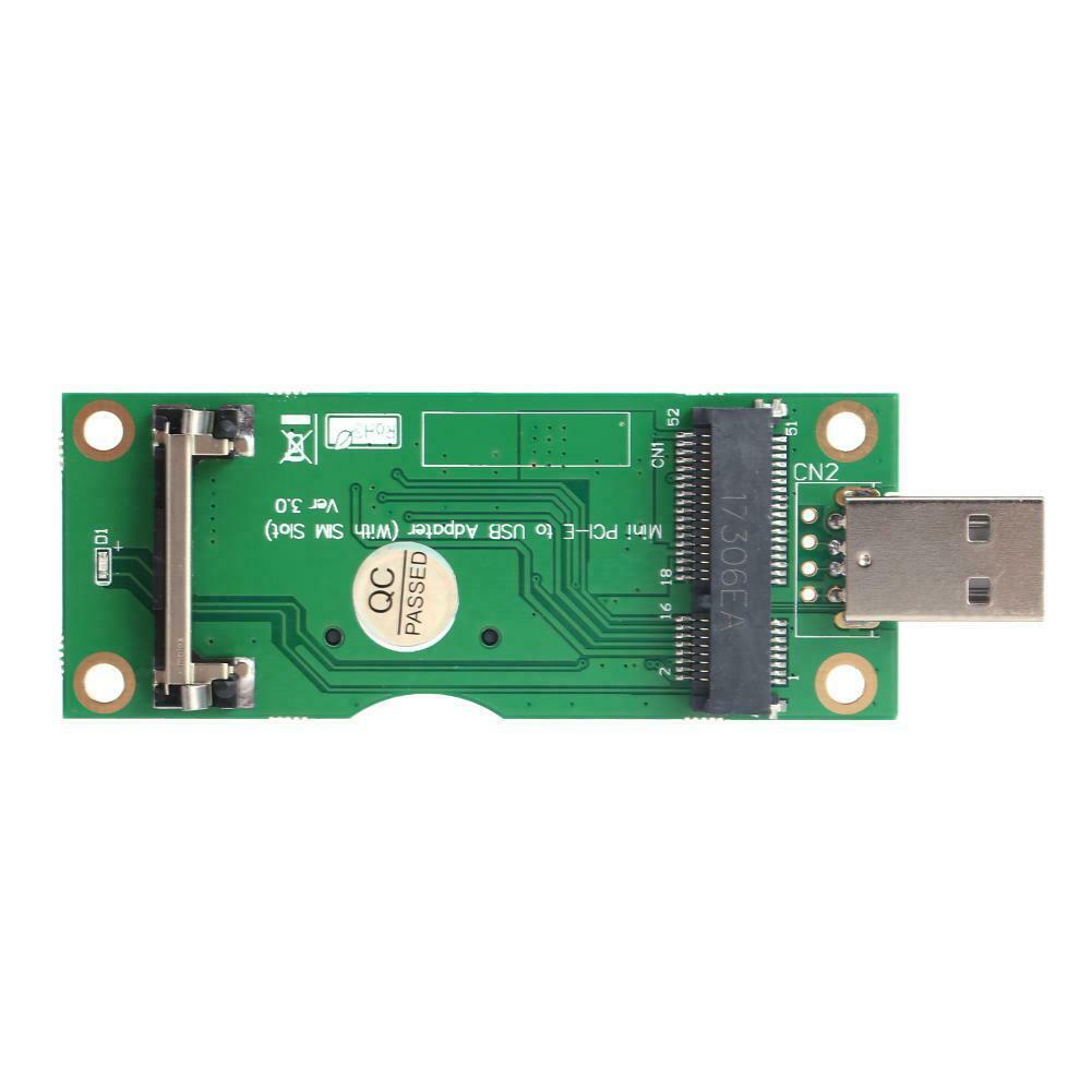 Mini Wireless PCI-E to USB Adapter with SIM 8Pin Card Slot for WWAN/LTE Module