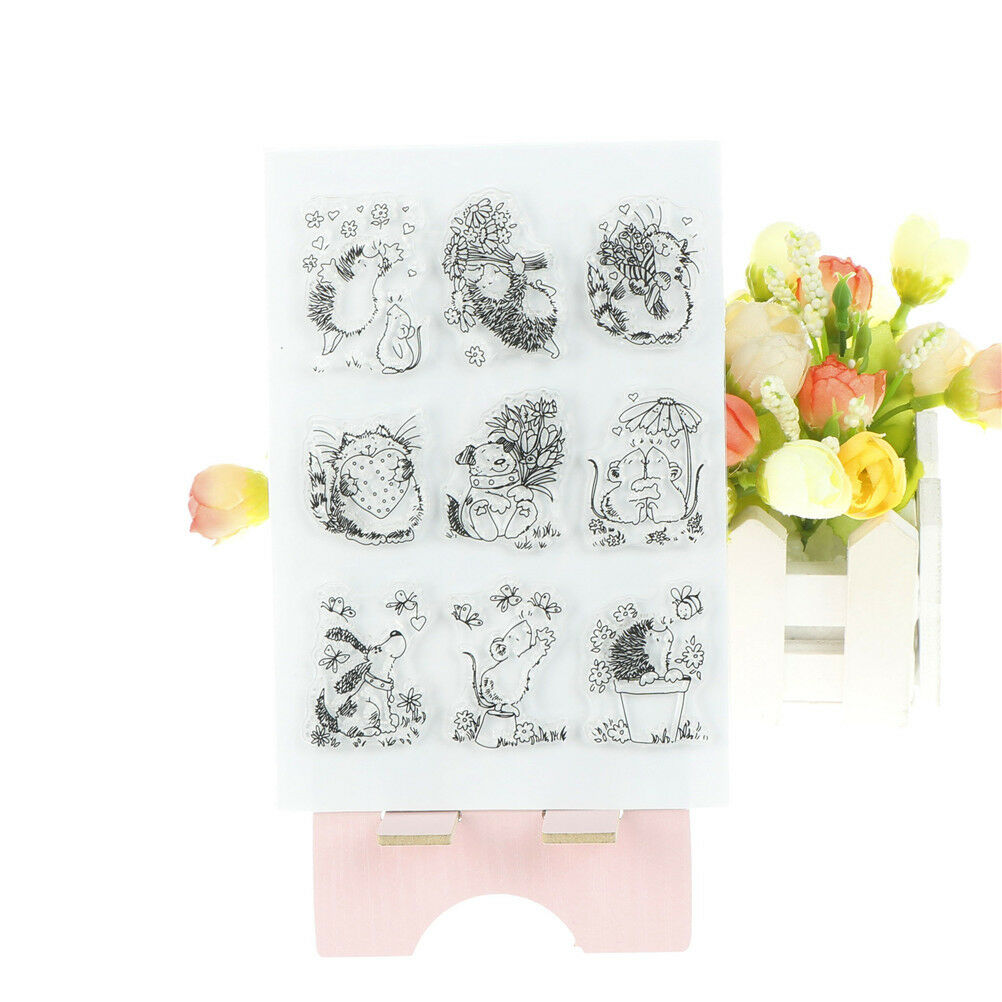 Hedgehog Transparent Stamp Silicone Scrapbooking Photo Album Decor Craft DIY  XC