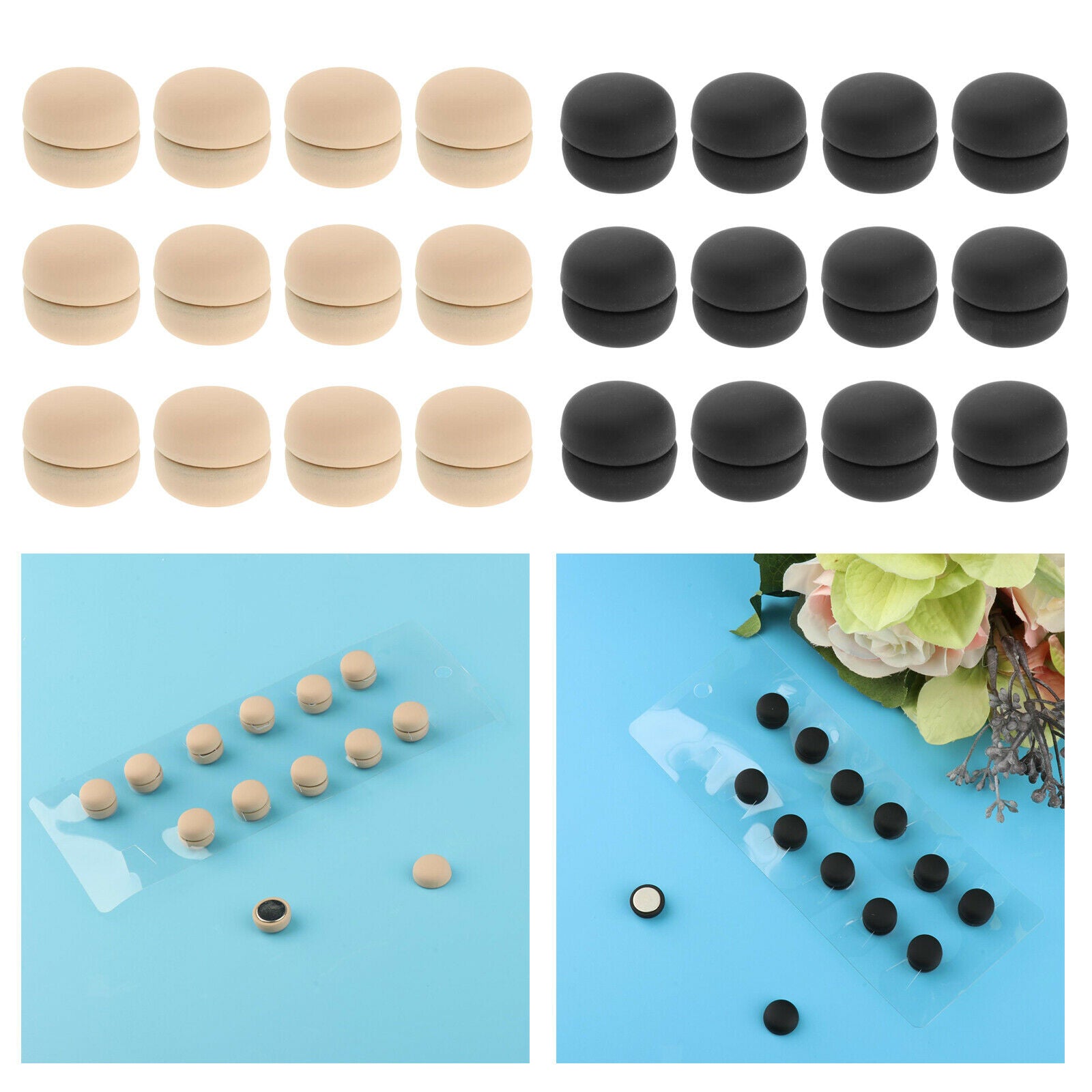 24 Pieces Ladies Magnetic Hijab Brooches Pin Muslim Headwear Decoration