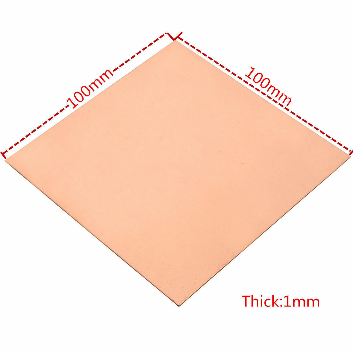 1PC 99.9% Pure Copper Cu Metal Sheet Plate 1mm*100mm*100mm