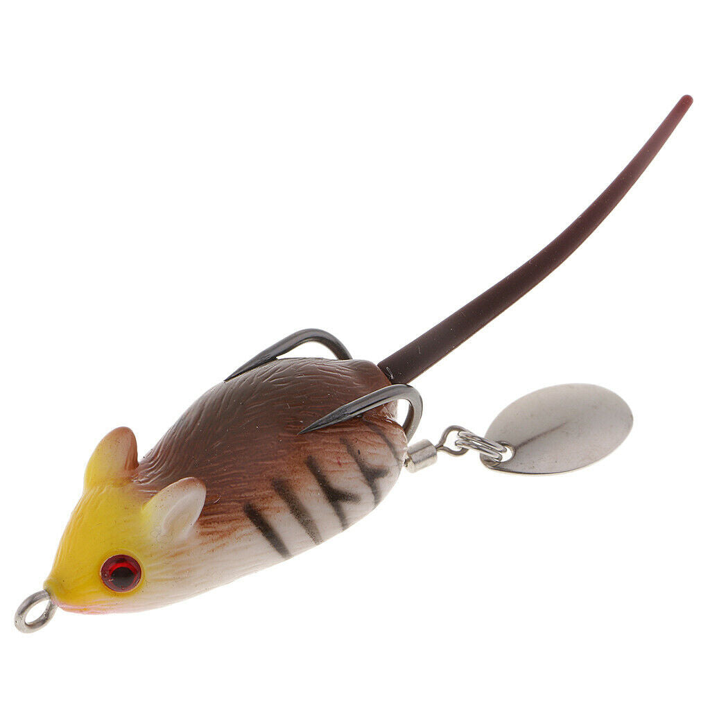 Set of 6 Mouse Fishing Lure Mice Bait Topwater Rat Lure Weedless Mouse Lure
