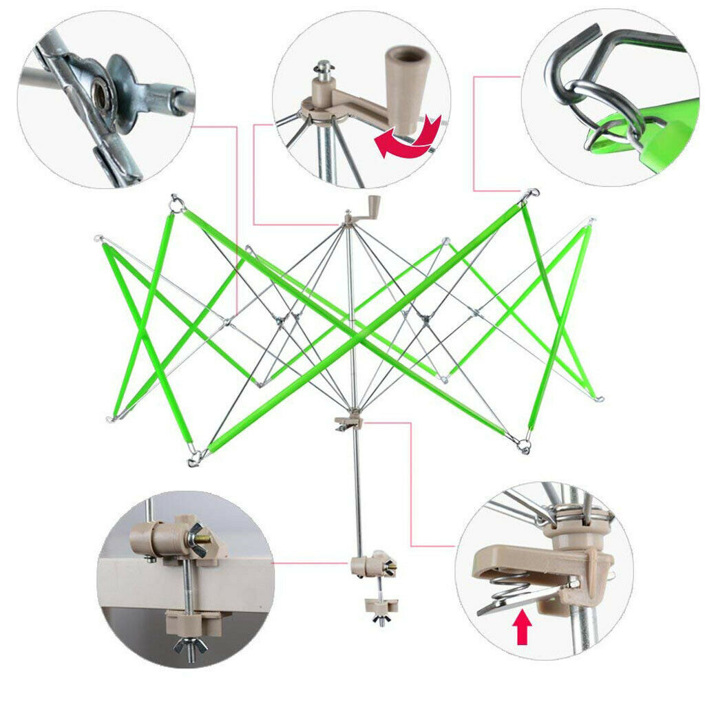 Plastic Knitting Umbrella Swift Wool Yarn String Winder for Knitting Tool
