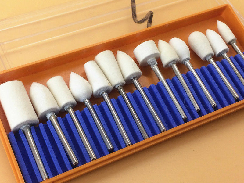13PC Felt Buffing Wheels Watch Crystal Polishing Set 3mm Shank [M_M_S]