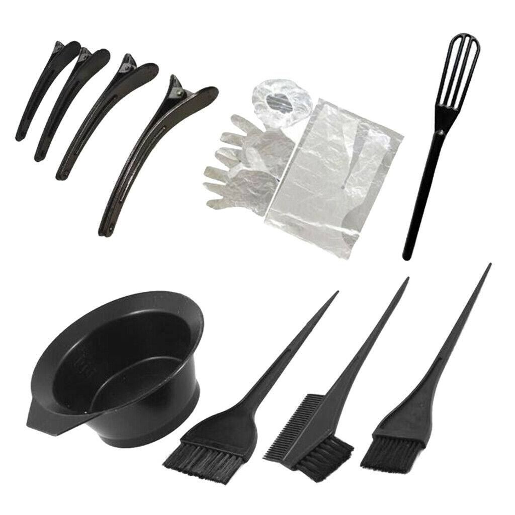 13Pcs Hair Coloring Dyeing Barber Tools Dye Comb Disposable Large Bowl
