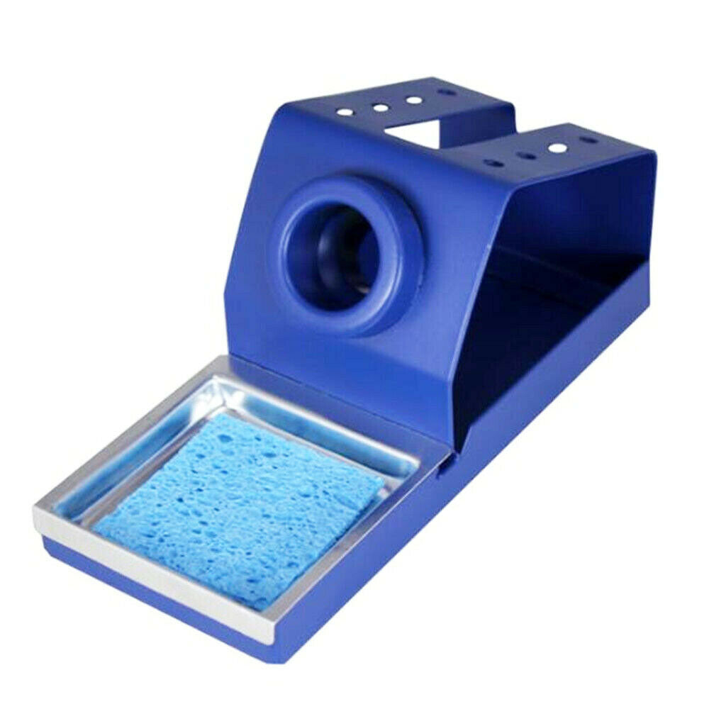 1Ã—Metal Base Soldering Iron Station Gun Stand Holder&Tips Cleaning Sponge Hot