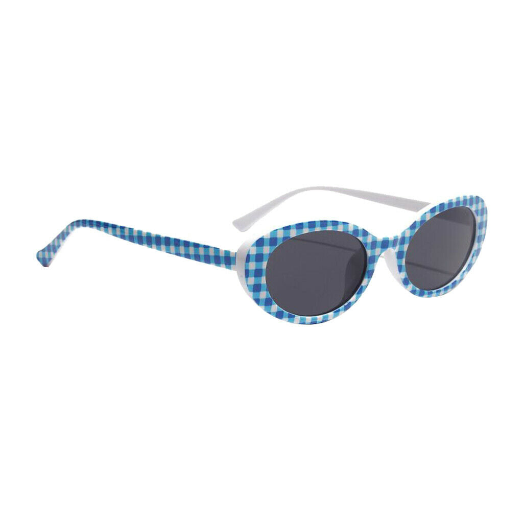 Retro Sunglasses Lady Thick Frame Printed Clout Goggles Mirrored Eyewear