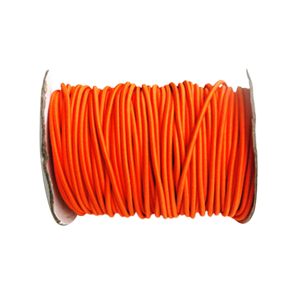 4mm x 5 Meters Orange Elastic Bungee Rope Shock Cord Tie Down Boats Trailers