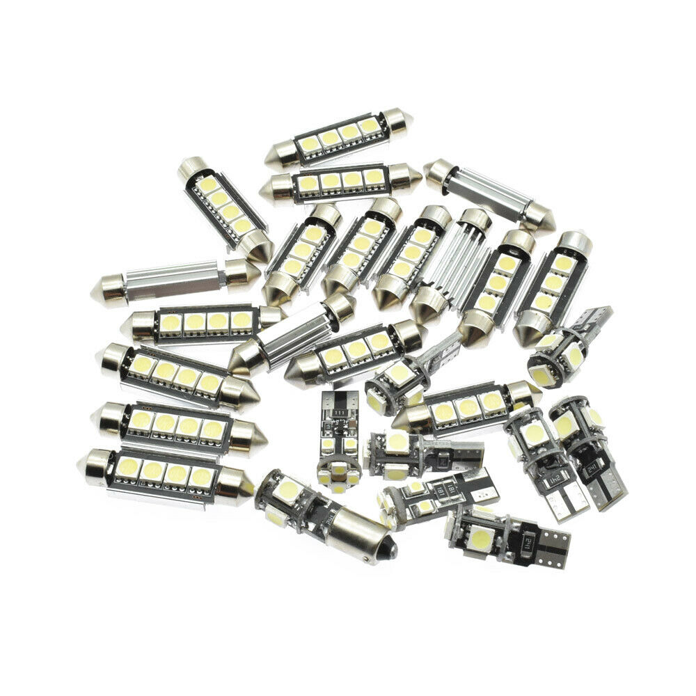 27Pcs White Car Interior LED Light Kit For Mercedes Benz E class W211(2002-2008)
