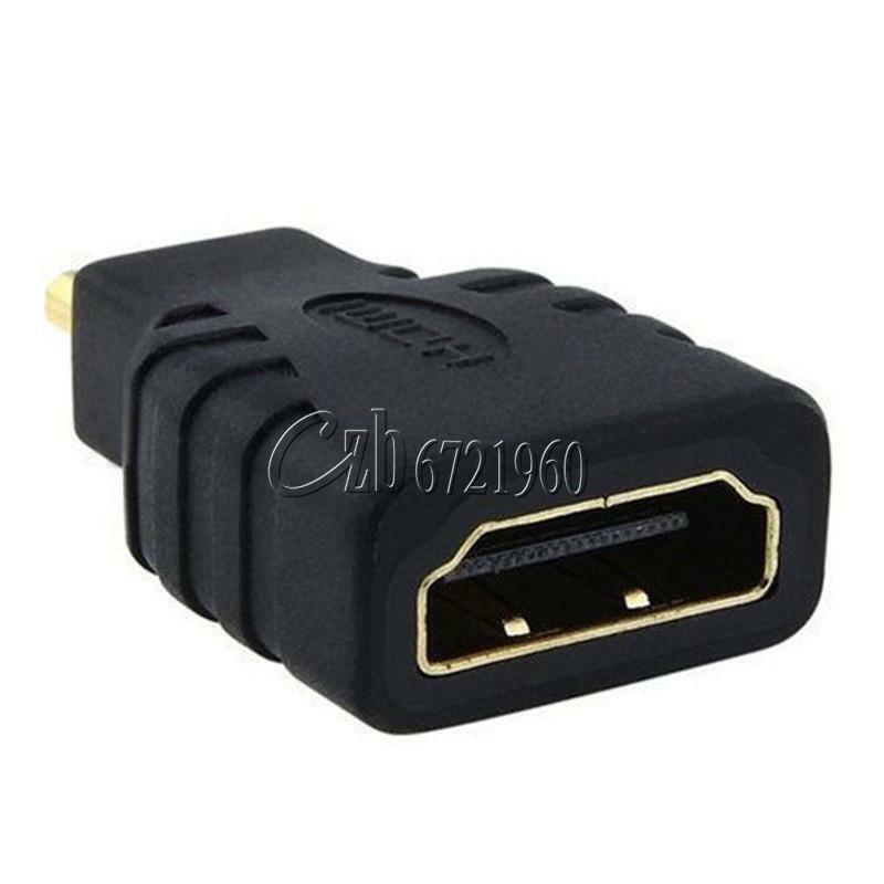 2PCS HDMI Type A Female to Micro HDMI Type D Male Adapter Converter Connector