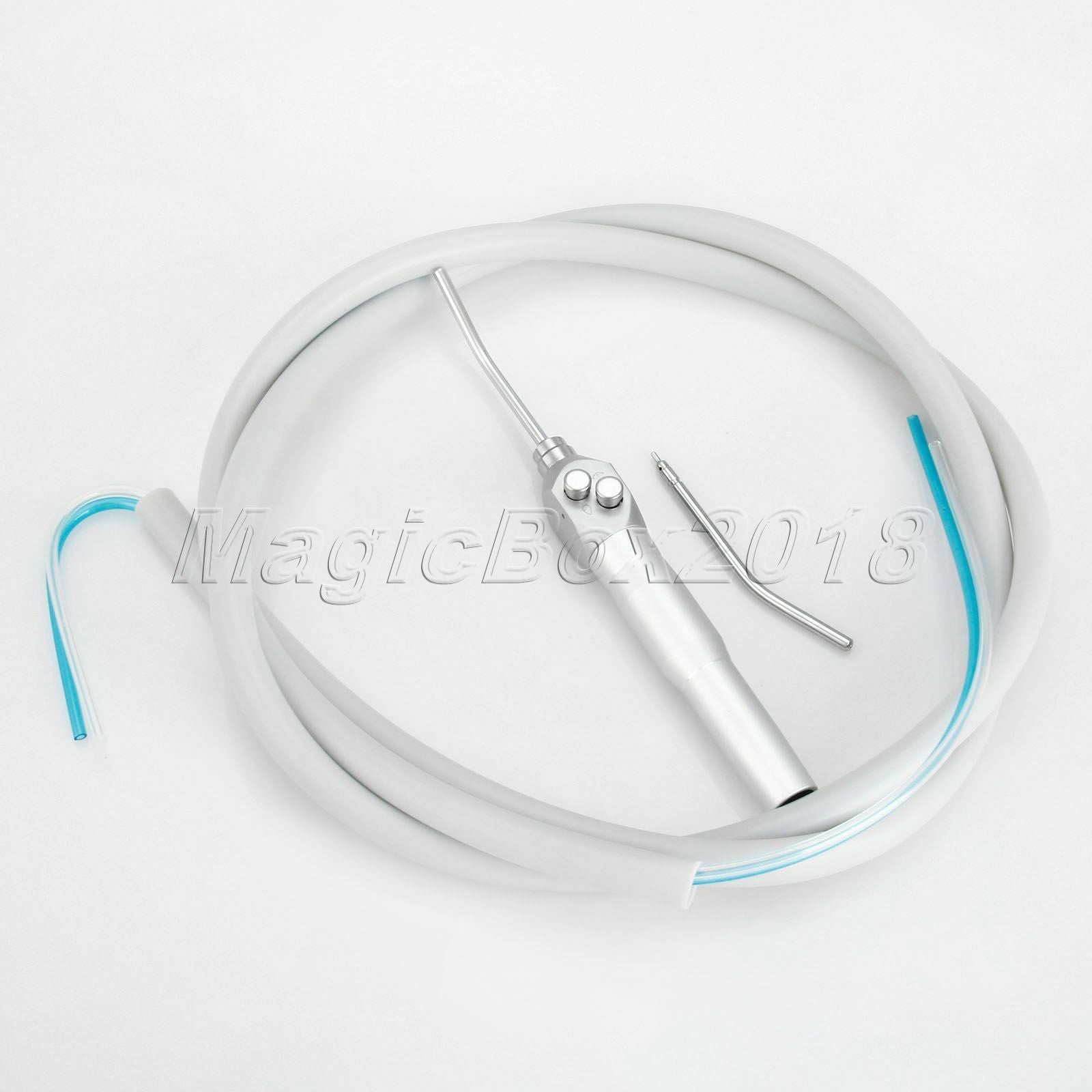 Dental 3 Way Air Water Straight Syringe + 2Pcs Nozzles Tips With Stright Tube