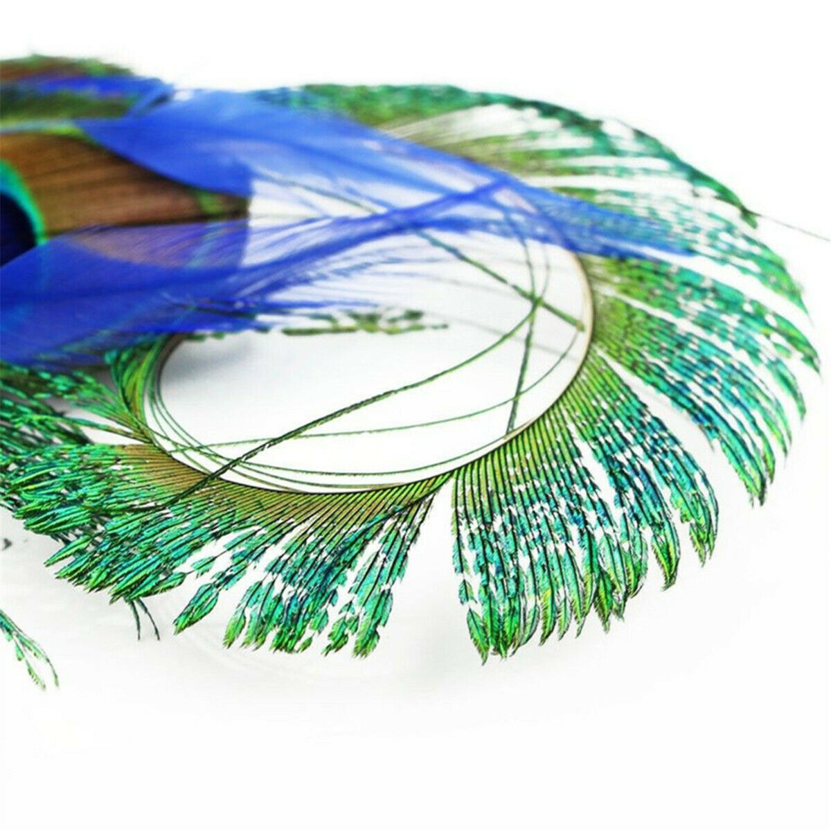 Banquet Headwear Peacock Feather Fascinator Hair Clip Wedding Party Headpiece