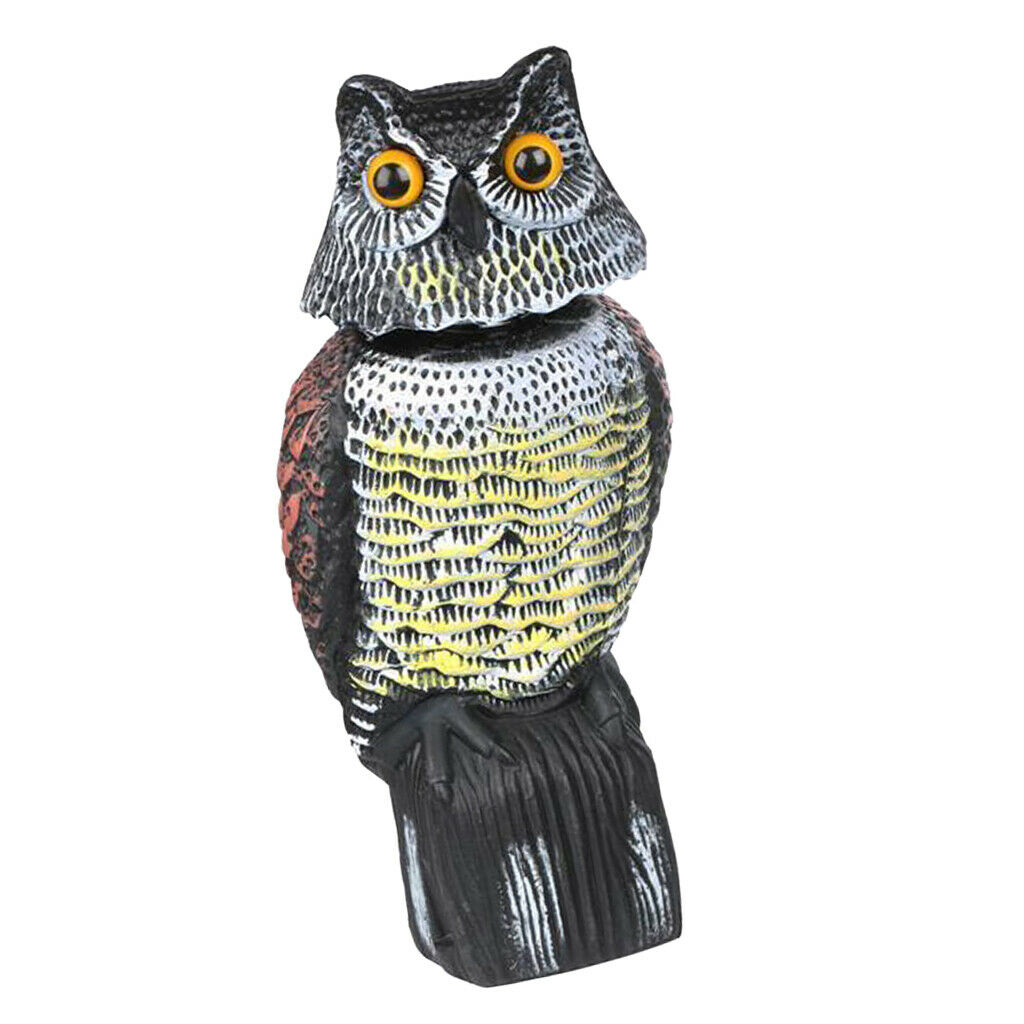 Pack of 2 15in Bird Scarer Owl Realistic Waterproof Scarecrow Garden Decor