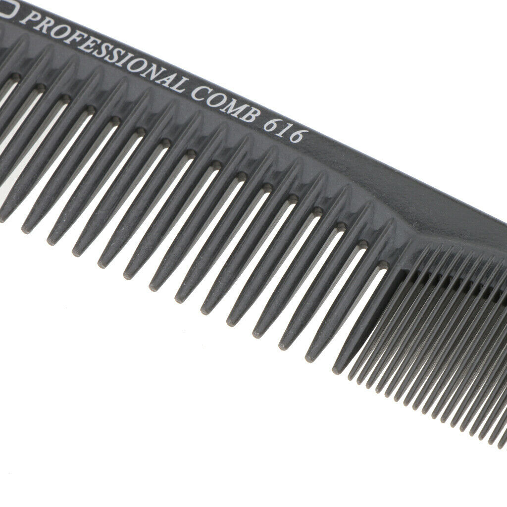 Fashional Hair Cutting Barbers Hairdressing Salon Plastic Combs Light Black