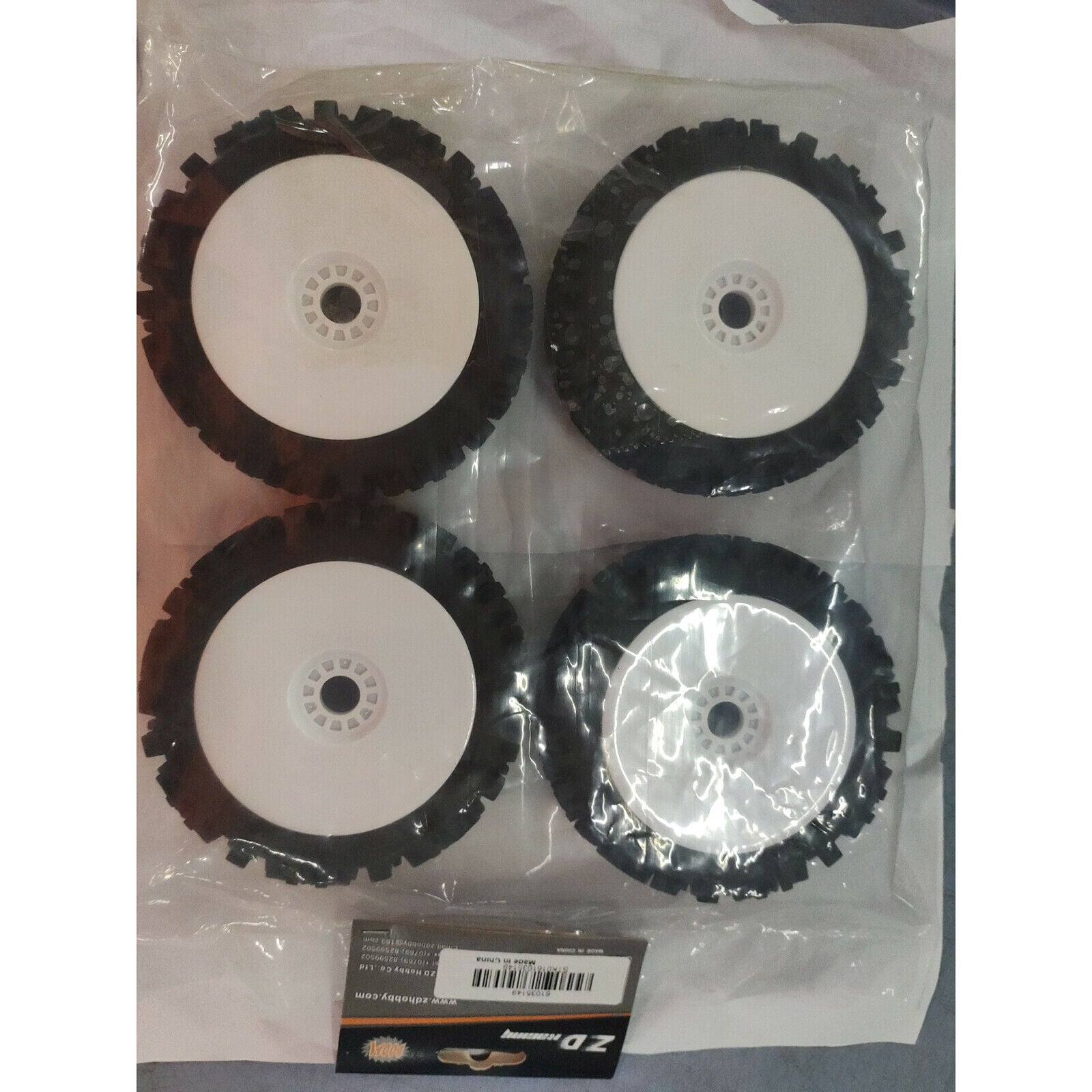 4 Pieces Professional 1/8 17mm RC on Road Buggy on Road Wheel And Tire