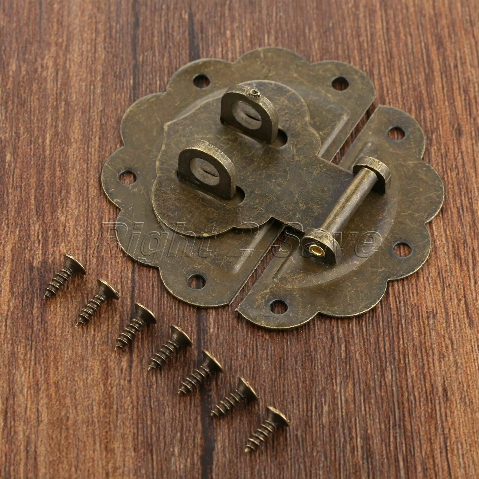 58mm Round Latch Hasp Pad Cabinet Wine Case Jewelry Box Clasp Buckle Hardware