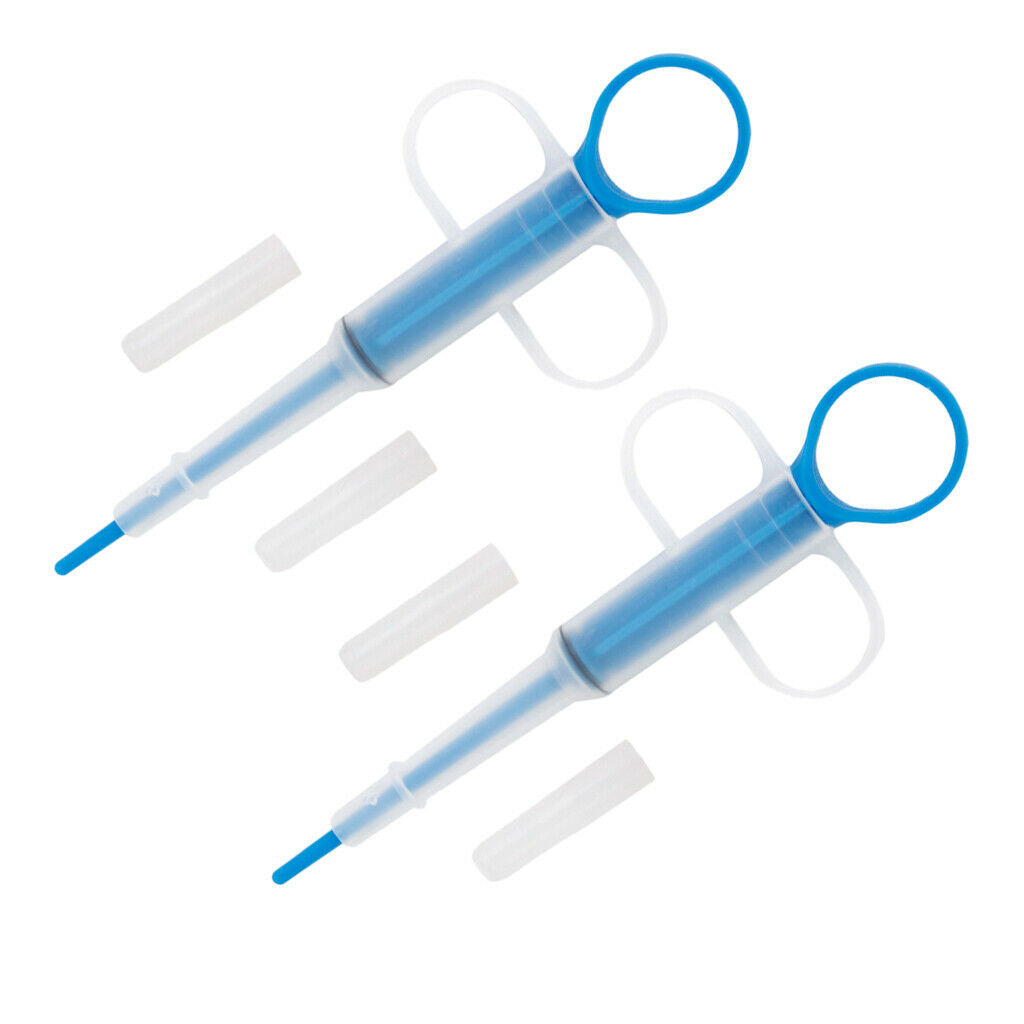 2 in 1 Baby Pet Dog Cat Medication Syringe Capsule Pill Pusher Gun