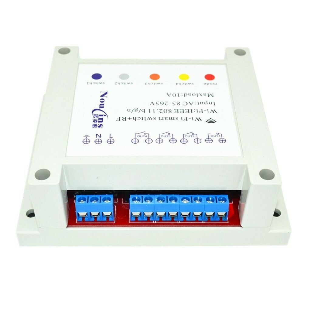 AC85-265V Wireless 4 Channel Switch WiFi For Home Automation App Control #6