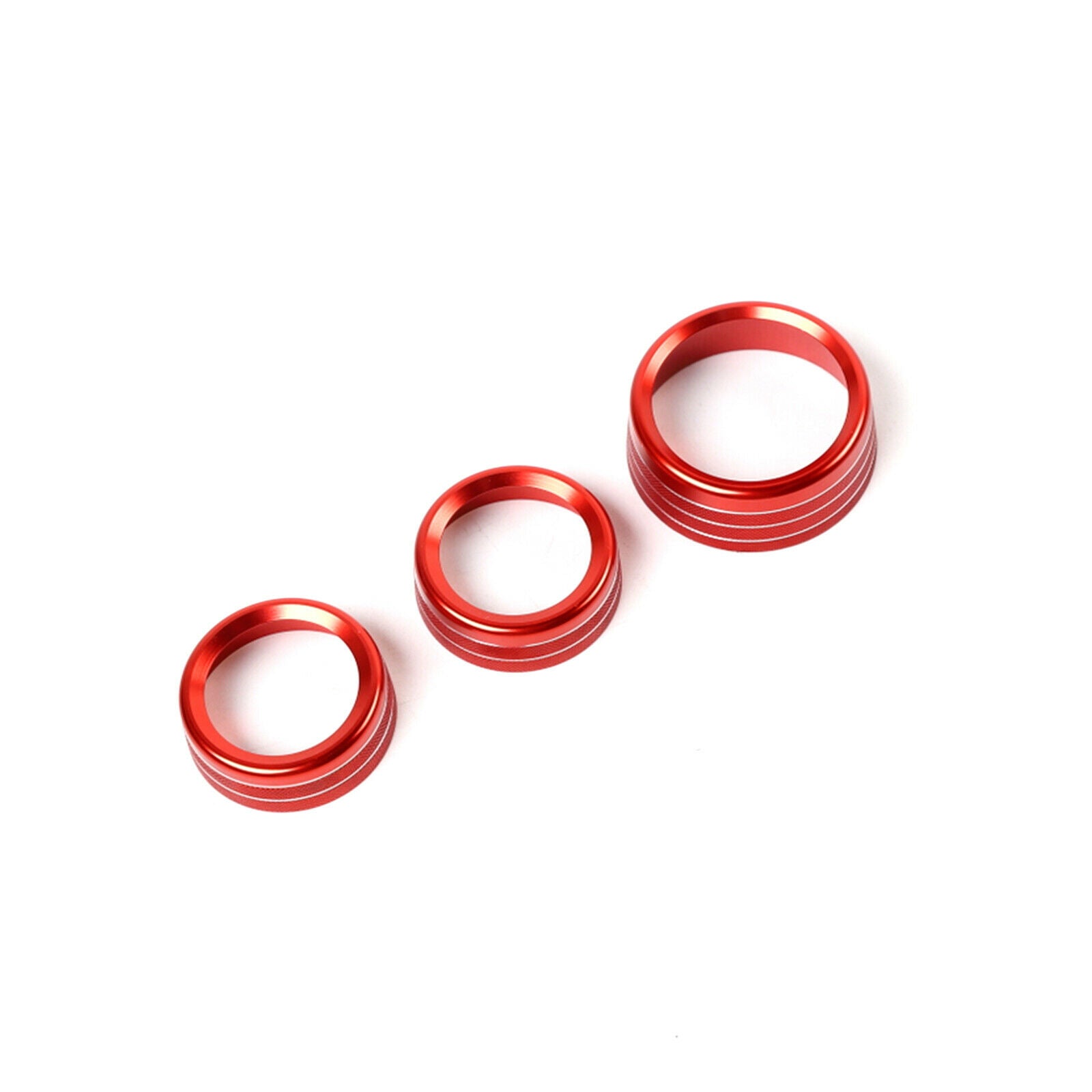 3x Air Condition&Audio Switch Knob Trim Ring Fits For Challenger/Charger 15+ CN