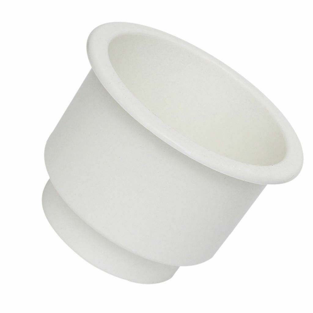 10X (White) No Holes Recessed Cup Drink Holder for Marine Boat Car Auto RV