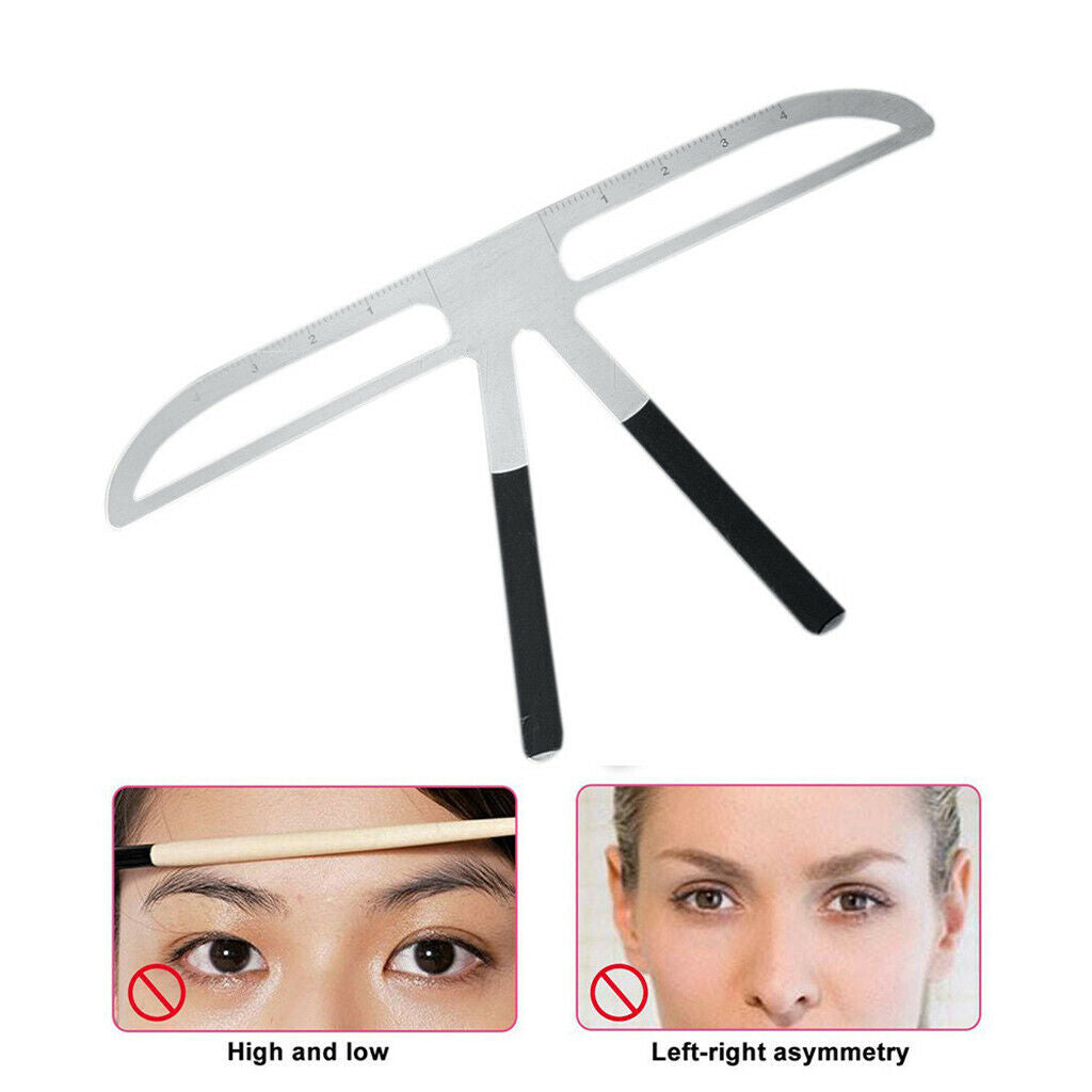 2 Types Eyebrow Stencil Ruler Stencil Template Kit Eye Brow Tattoo Permanent