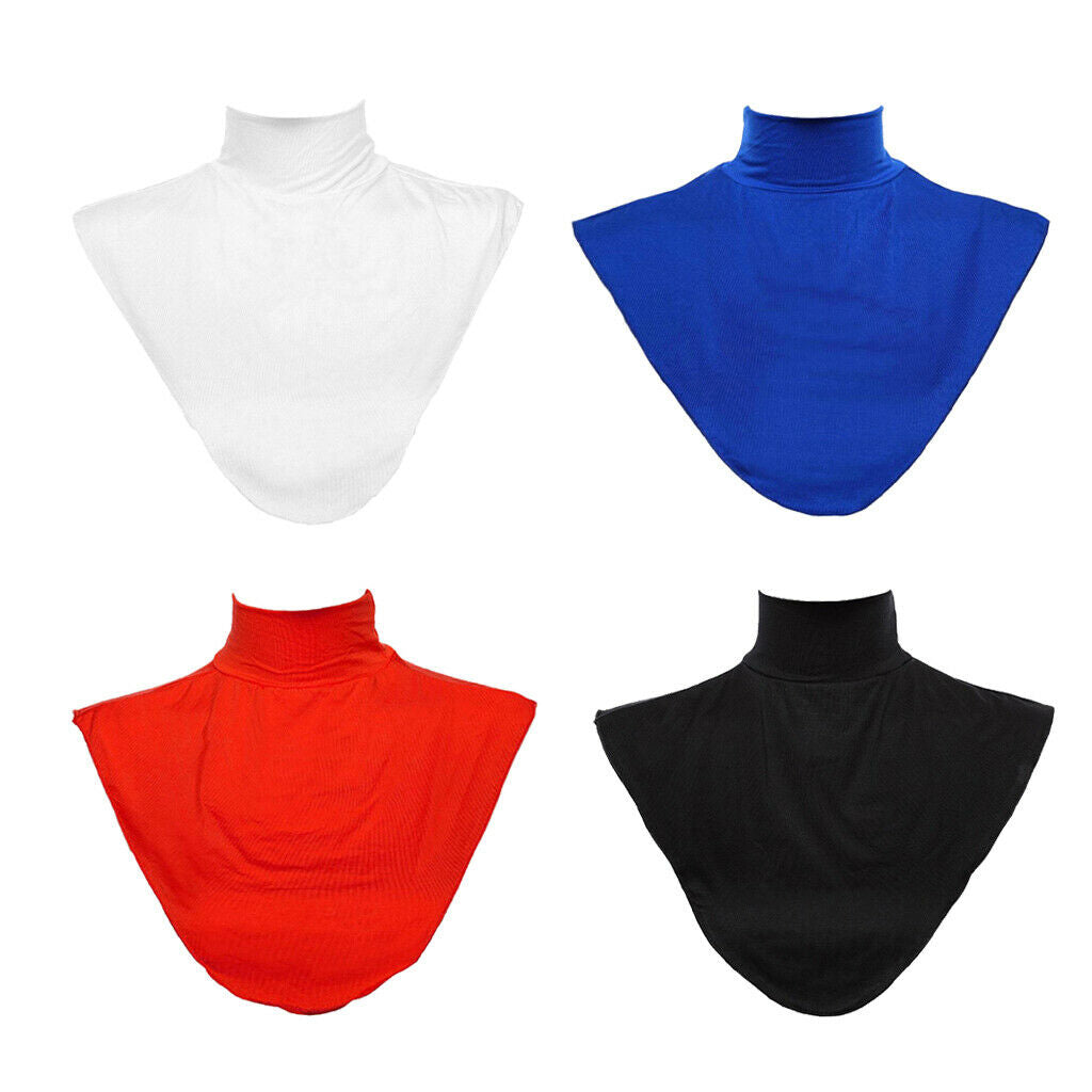 4Pack Womens Modal Faux Turtleneck Dickey Collar Muslin Hijab Neck