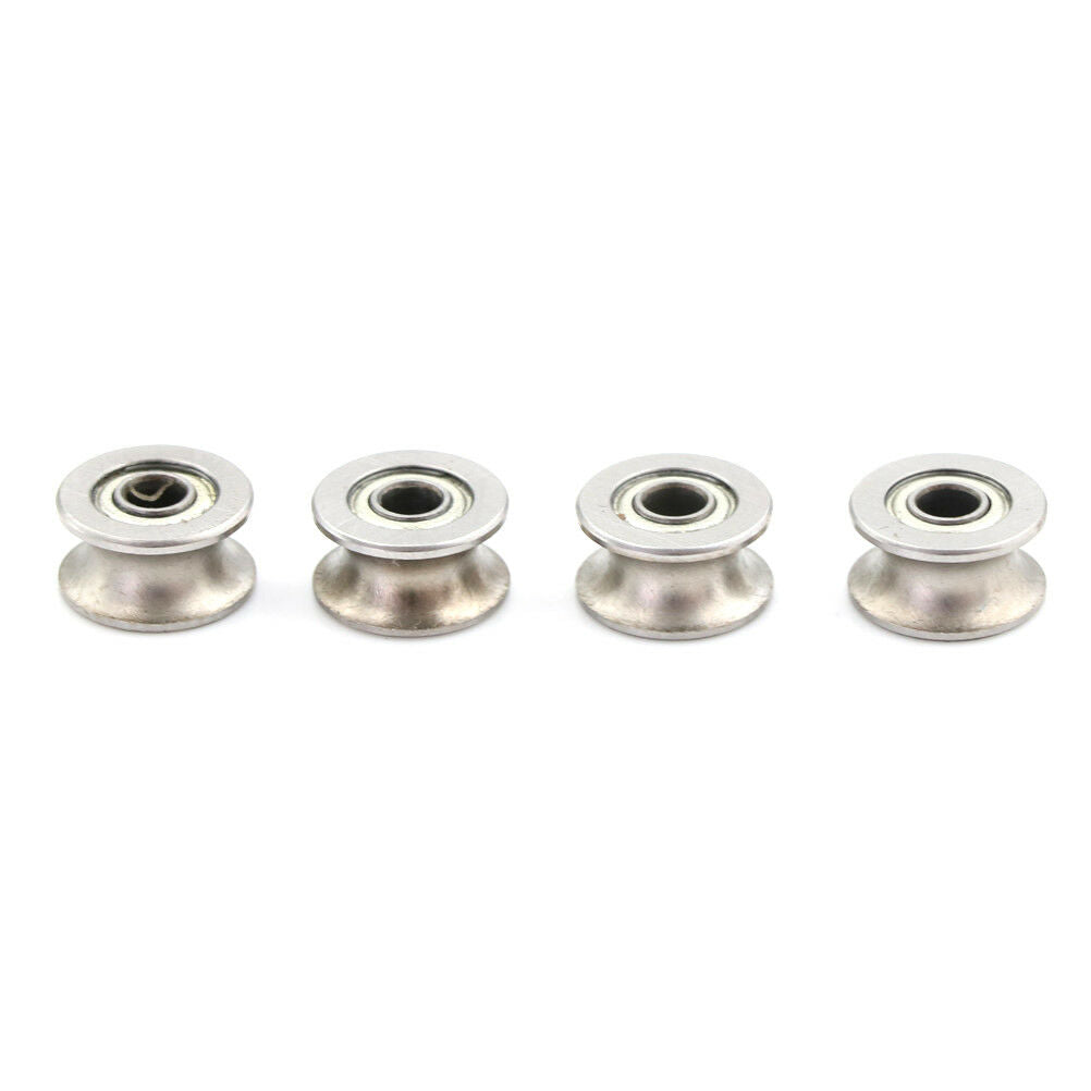 4PCS 4*13*7MM 624UU HCS U Groove Guide Pulley Rail Ball Bearings Whe.l8
