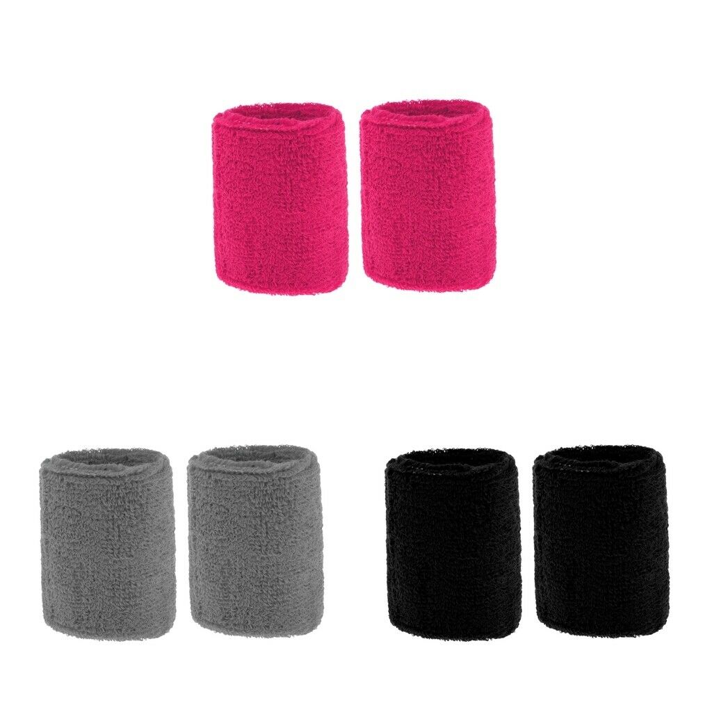 6 Pieces Gym Unisex Sports Cotton Sweatband Sweatband Wristband