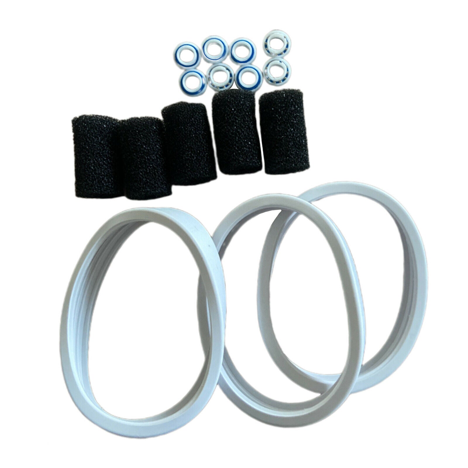 3pcs Tire w/ 8 Bearing & 5 Replacement Cottons for Polaris 180 280 360 380