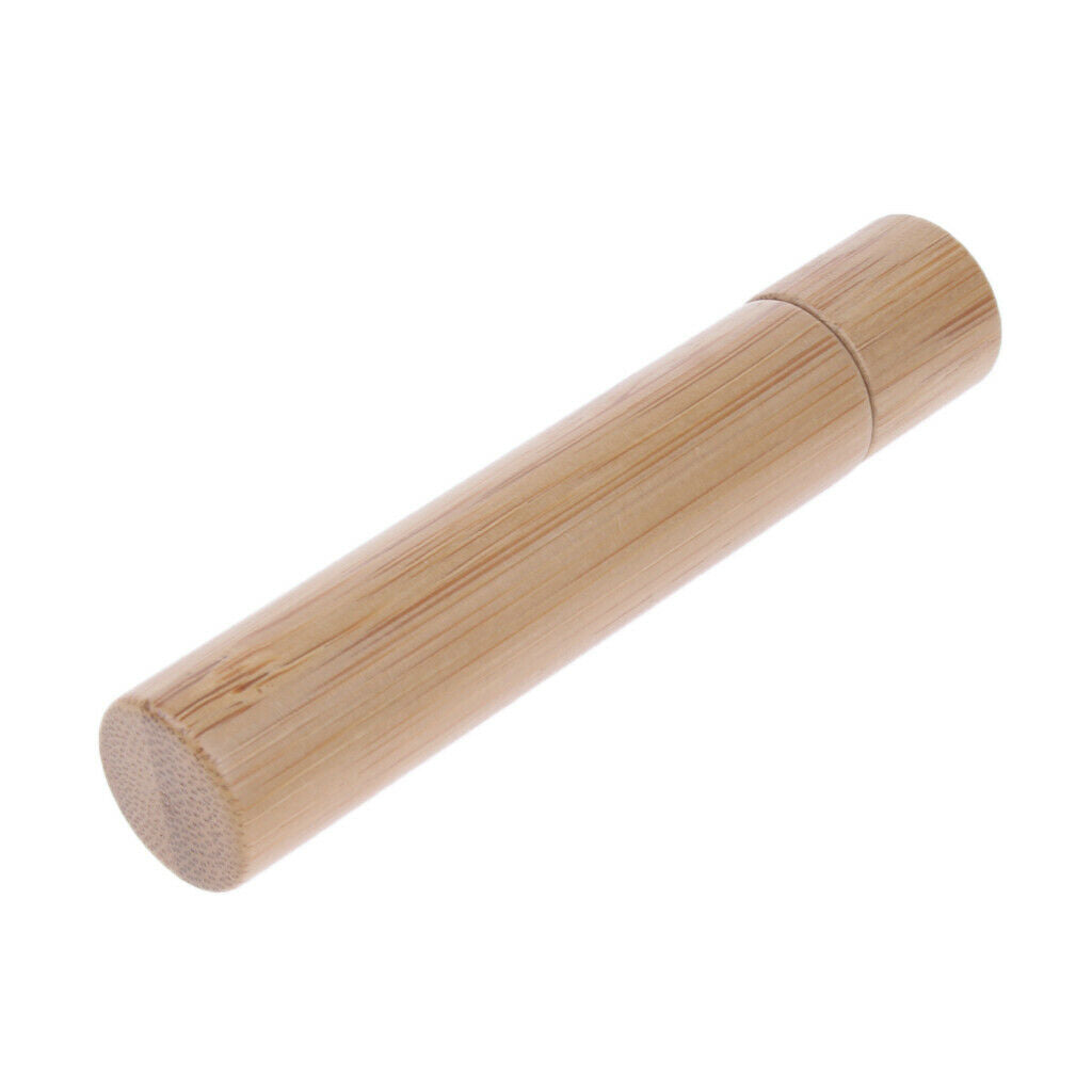 Empty Environmental Bamboo Shell Glass Perfume Roller Ball Bottle Case 10ML