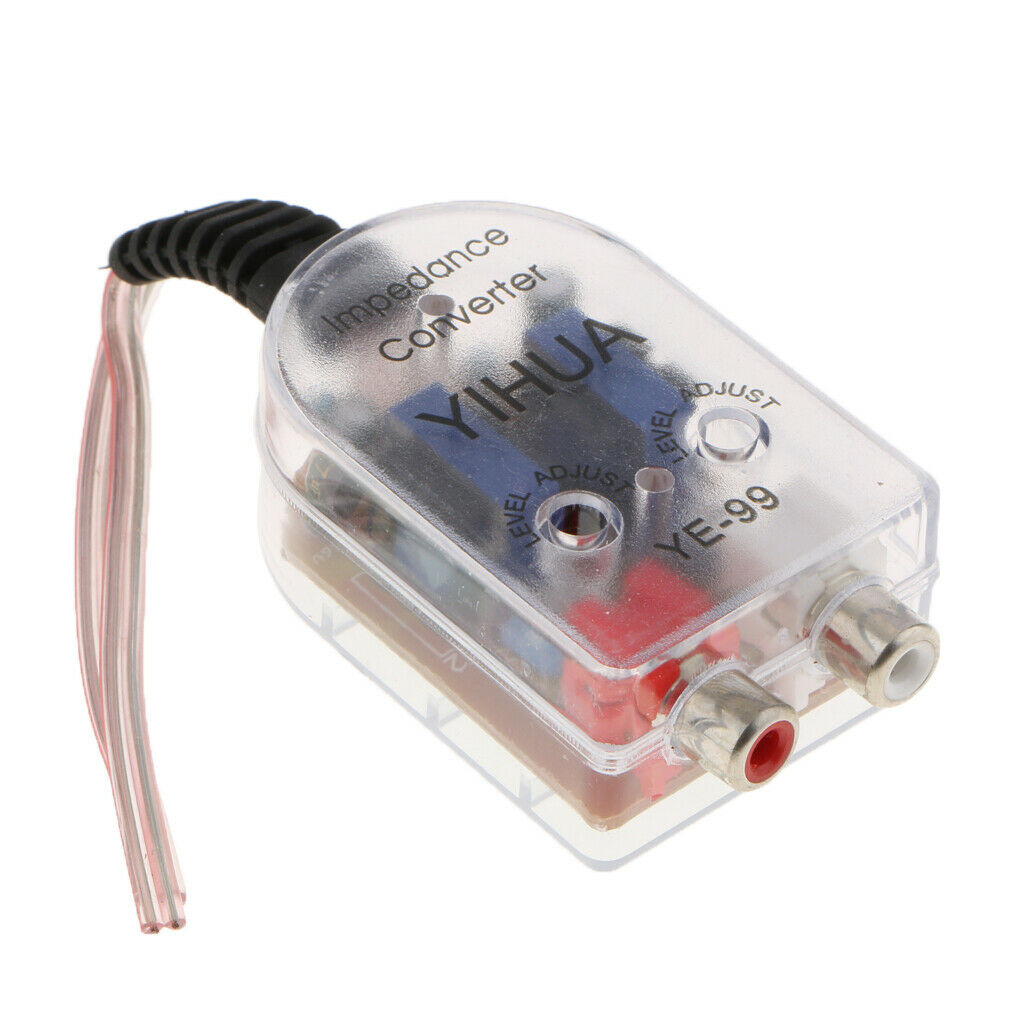 High to Low Level Adjustable Impedance Converter 2 Channel RCA Line Chemical