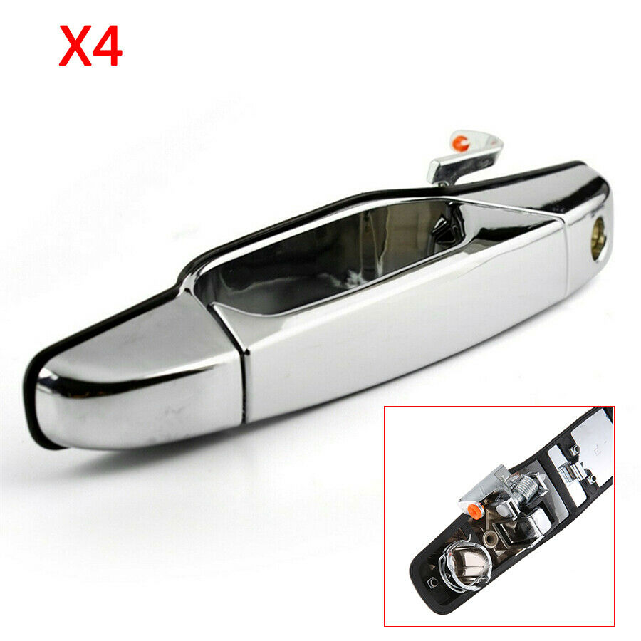 For 07-13 Chevy GMC Cadillac Front Rear Outside Door Handle Chrome #84053434 4x