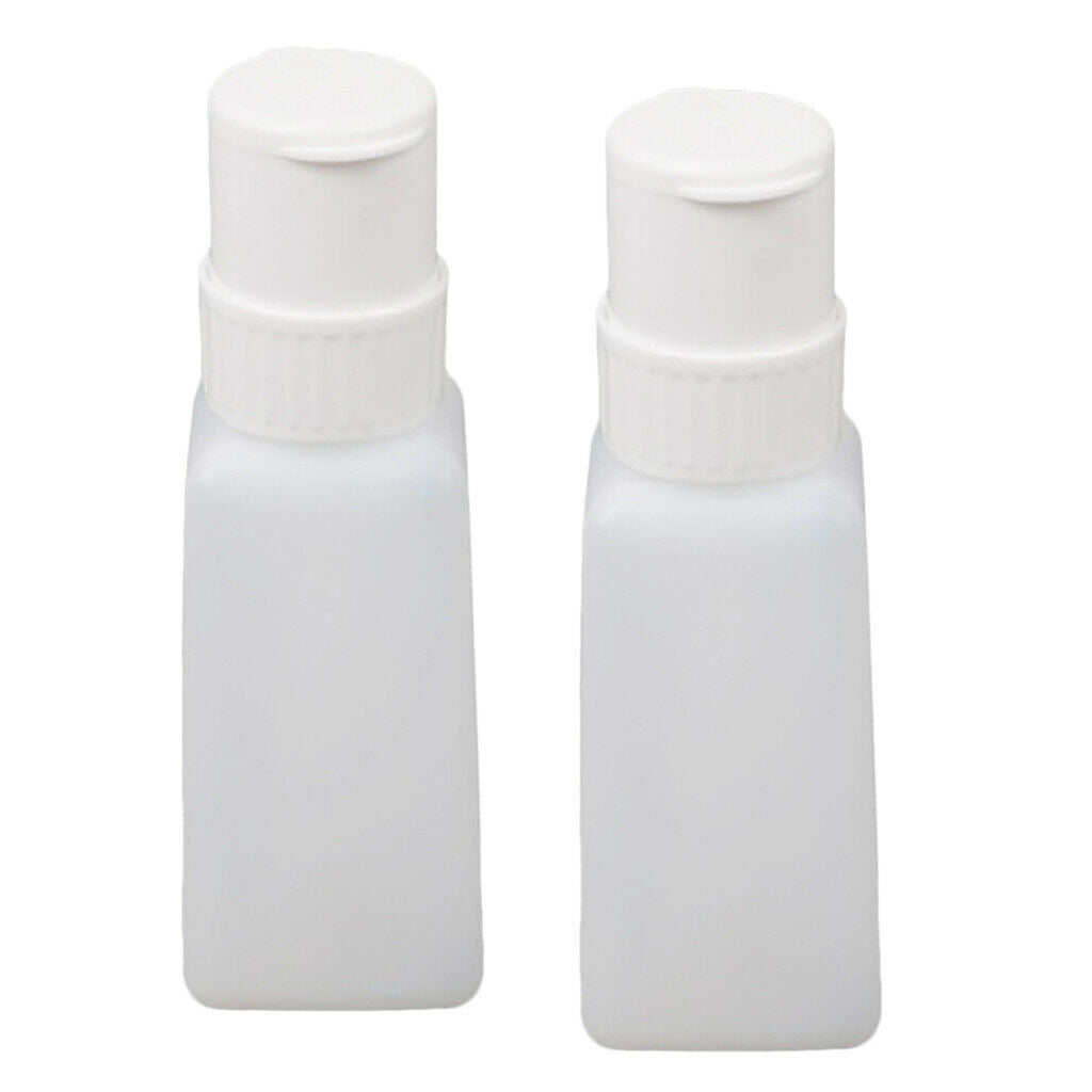 2Pcs Nail Polish Remover Liquid Dispenser Spill-proof Methanol Press Bottle