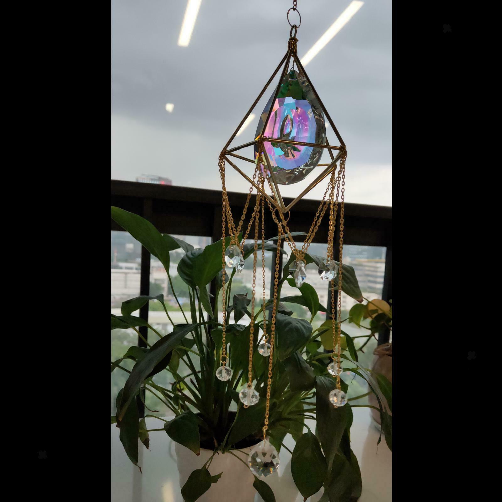 Crystal Sun Catchers Rainbow Wind Chime Hanging Pendants for Home Decor