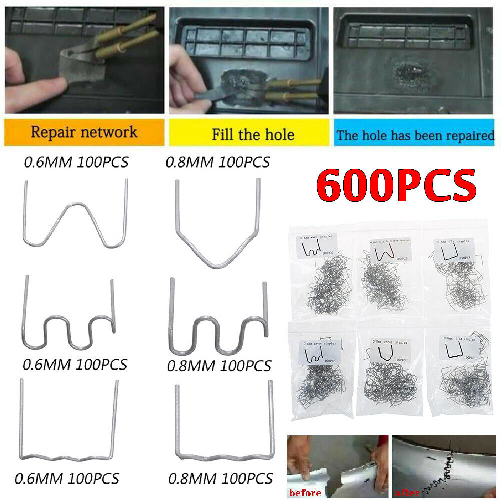 Lots 600pcs Hot Staples For Car Bumper Fender Welder Stapler Plastic Repair Suit
