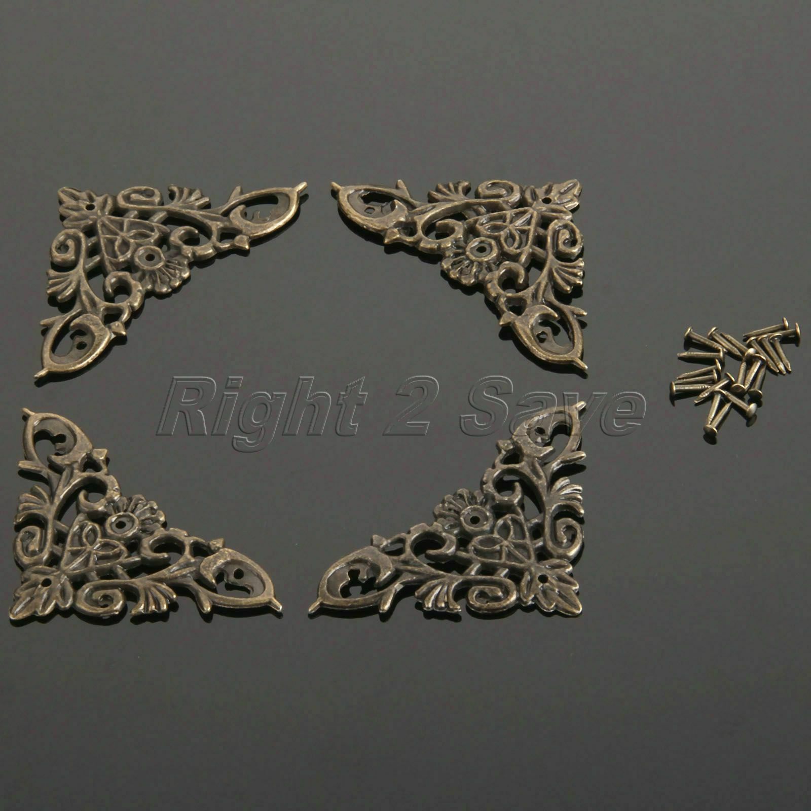 4 x Jewelry Wine Box Corner Protectors Book Scrapbook Album Corner Guard Decor