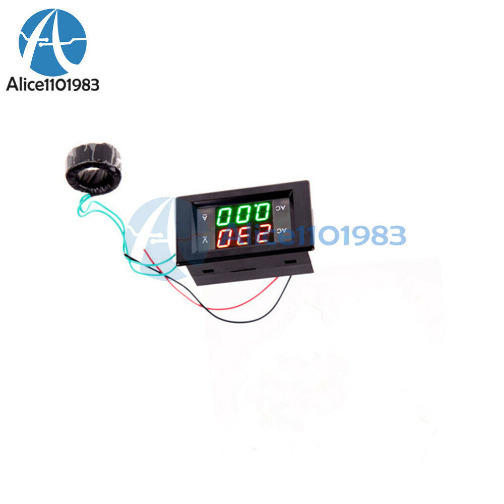Digital LCD Volt Ampere Amp Meter Voltmeter Dual Panel Guage AC100-300V/200A