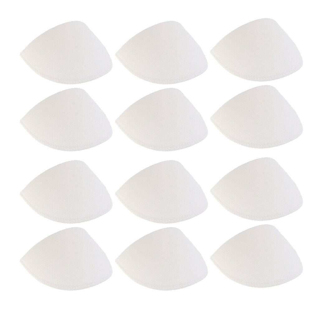 12 Pairs Sponge Shoulder Pads Sewing Crafts for Clothing Accessory White