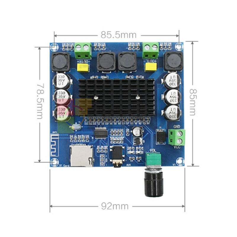 XH-A105 TDA7498 Bluetooth 5.0 Digital Amplifier Board 2x100W Stereo AMP Module